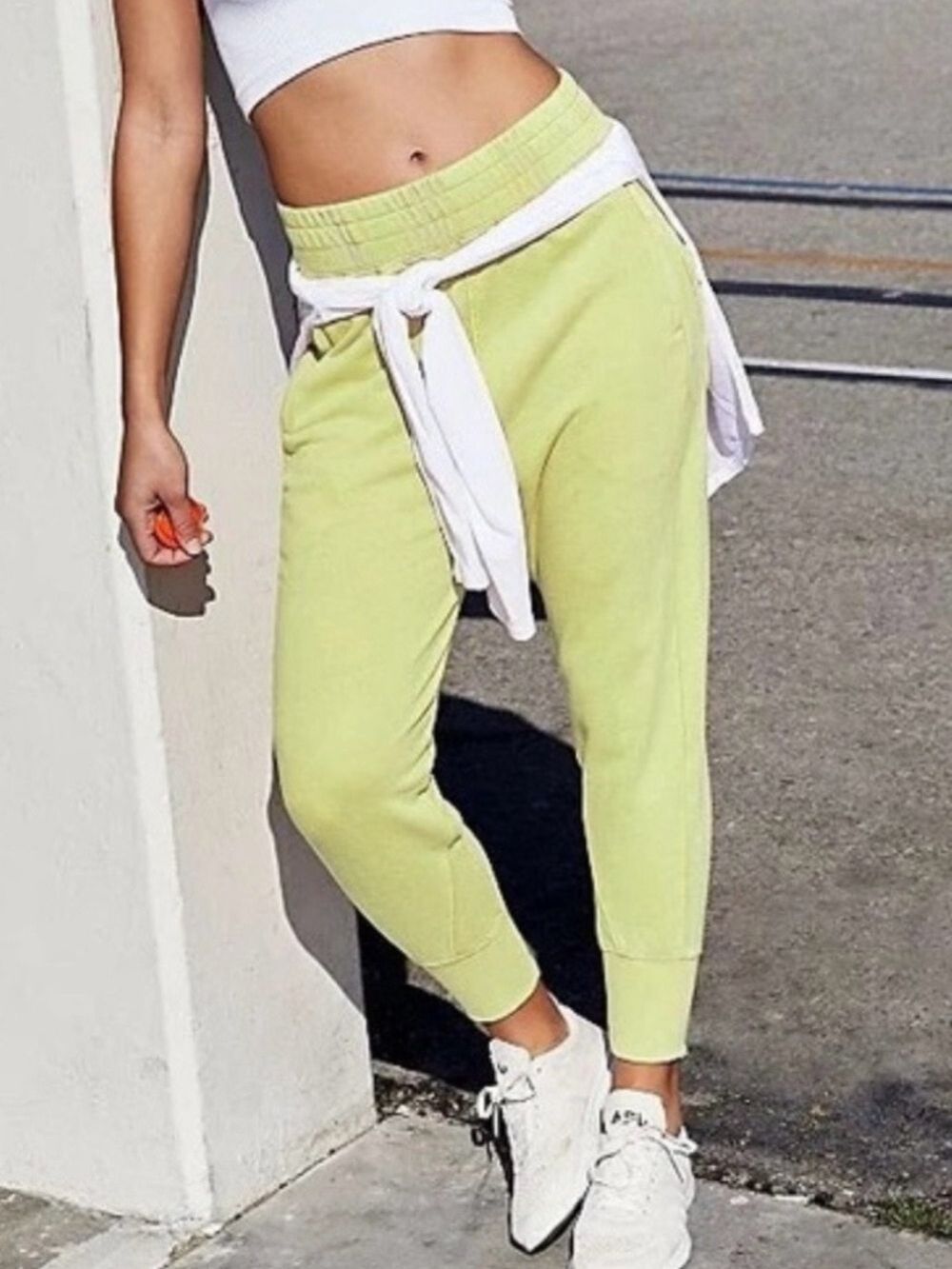 Free People Movement June Bug Joggers Neon Green Yellow Track Pants Size XS - Picture 8 of 13
